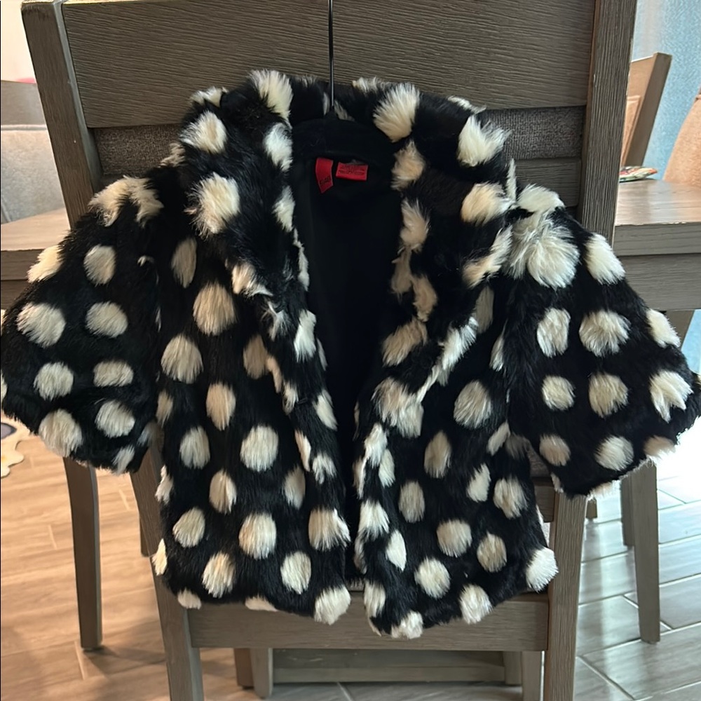 Stylish Black and White Polka Dot Kids Bolero